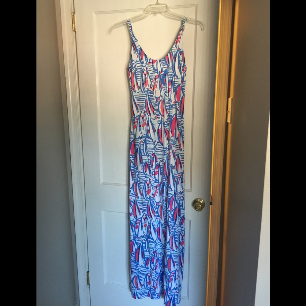 Lilly Pulitzer red right return maxi